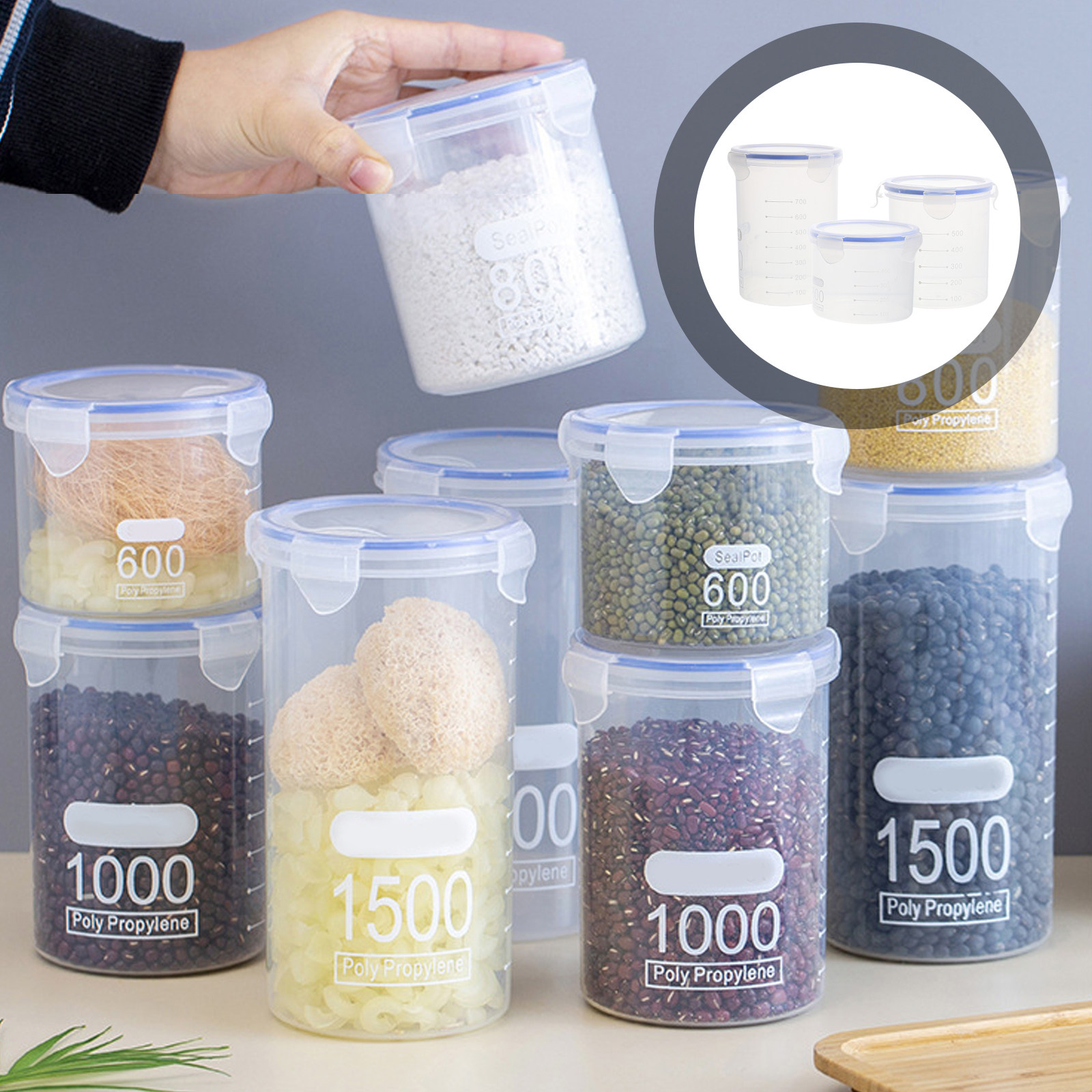 6 Potes Herméticos de Armazena - Food Storage Containers avaliação e preço