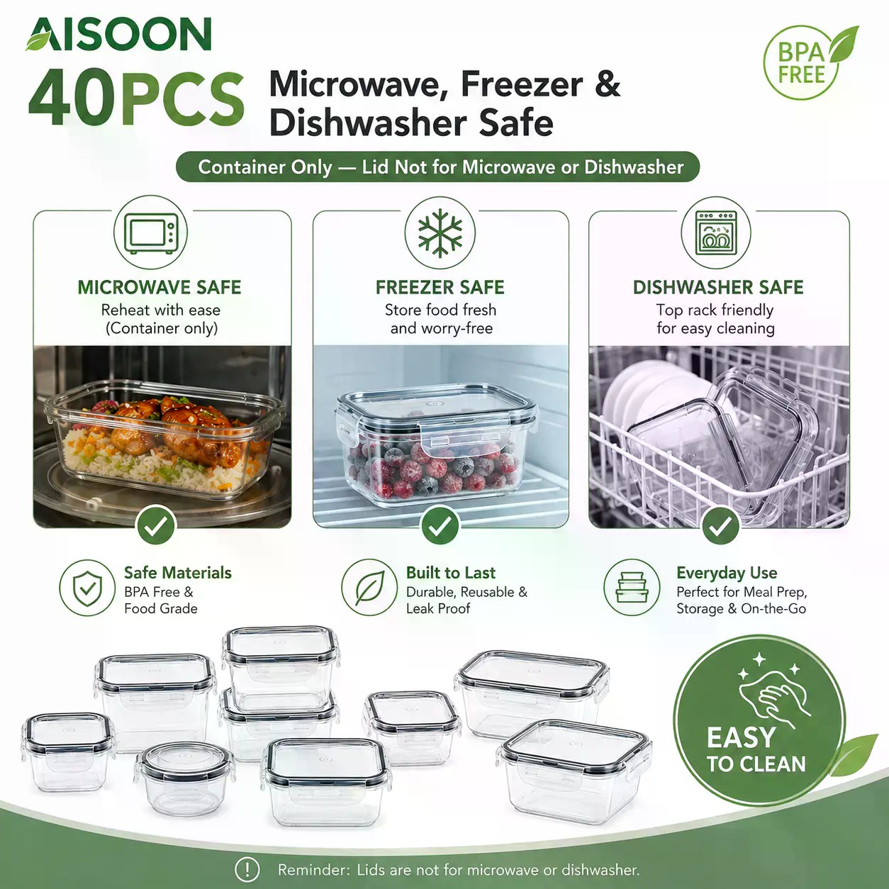 Conjunto de 40 Recipientes de  - Food Storage Meals avaliação e preço