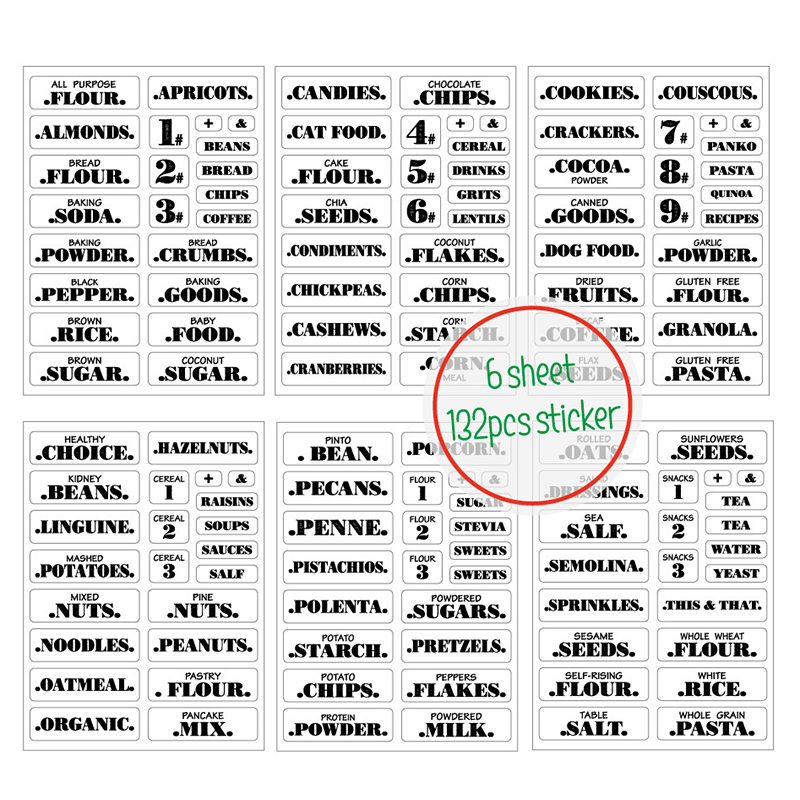 Etiqueta impermeável do frasco - Food Storage Labels avaliação e preço