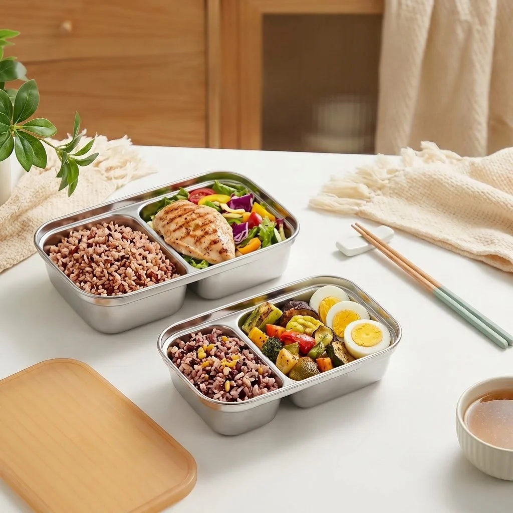 Caixa de lanche em aço inoxidá - Food Storage With Dividers avaliação e preço