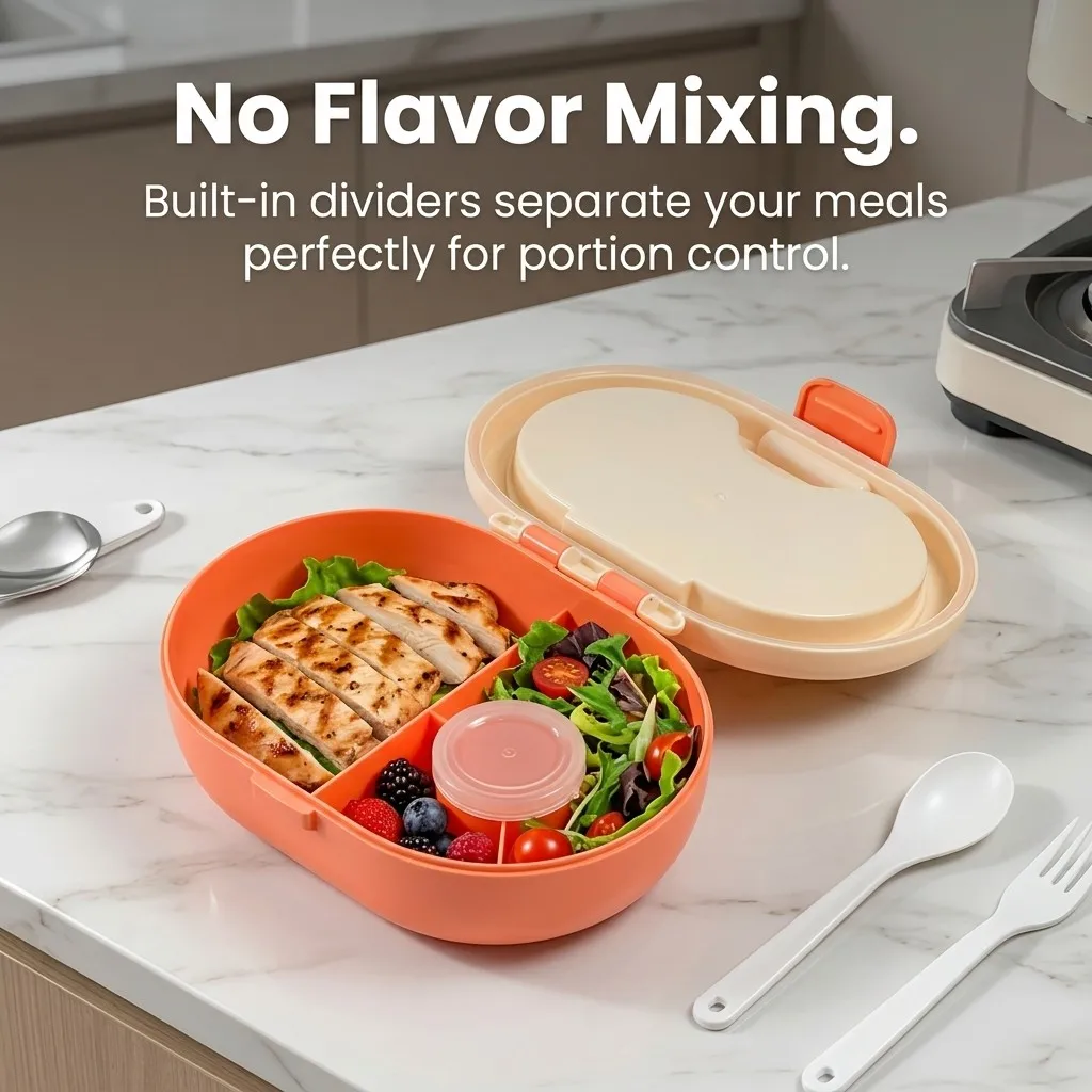 Caixa de almoço tipo bento em  - Food Storage With Dividers avaliação e preço